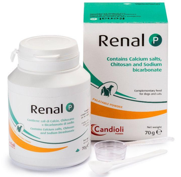 Кандіолі Ренал Р Candioli renal Р при хронічній нирковій недостатності у кішок і собак, 70 гр порошок (PAЕ4481)