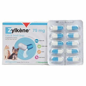 Зілкене 75 мг Zylkene заспокійливий антистресовий засіб для дрібних собак і кішок, 10 капсул, блІстер