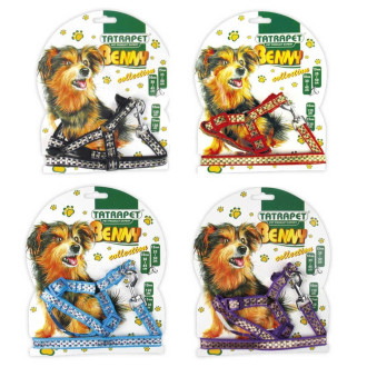 Набір TETRAPET шлея +повідець, нейлон Benny, 1,5х35-50/120см