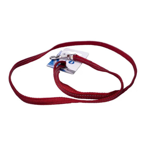 Повідець для собак CROCI SOFT REFLECTIVE, світловідбиваючий, м'який, бордо, нейлон, 120x1 см
