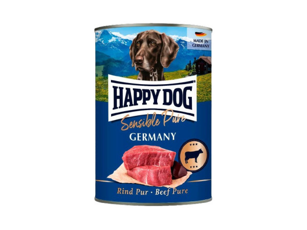 Happy Dog Sensible Pure Rind (Beef Pure) консервований корм із яловичиною для дорослих собак, 800 гр (61070)