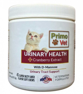 Урінарі Хелт Прімо Вет Urinary Health Feline Primo Vet вітаміни для захисту сечовивідних шляхів у кішок, 45 таблеток