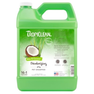 Шампунь Алое і кокос TropiClean Aloe & Coconut дезодоруючий для собак і котів, 3,8 л, концентрат 1:16 (060197)
