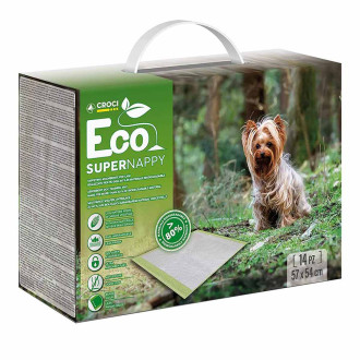 Пелюшки для собак Croci Super Nappy Eco абсорбуючі 57*54 см, 14 пелюшок в упаковці (C6028471)