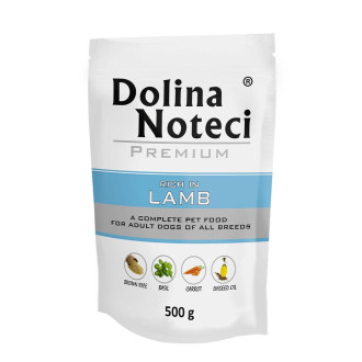 Пауч Dolina Noteci Premium для собак з ягнятиною, 500 гр