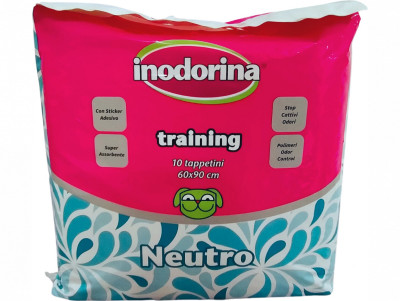 Пелюшки гігієнічні Inodorina Training Neutro 60*90 см для собак, з нейтральним запахом, 10 пелюшок