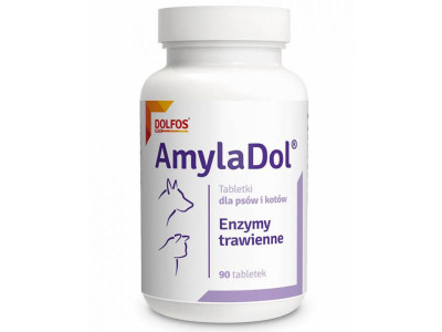 Аміладол Amyladol Dolfos ензими для поліпшення травлення у собак і кішок, 90 таблеток
