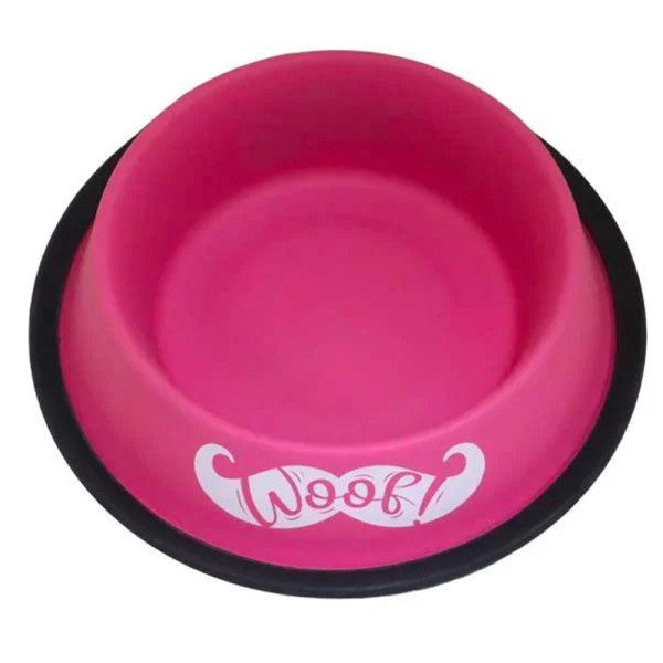 Миска CROCI NEW COLOR антиковзаюча колір піоновий рожевий, метал, 0,19л,