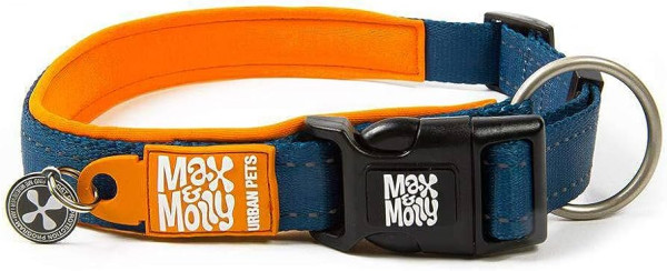 Нашийник Помаранчевий Матрикс Max &amp; Molly Smart ID Collar Matrix Orange/L з QR-кодом для собак, обхват шиї 39 - 62 см (213084)
