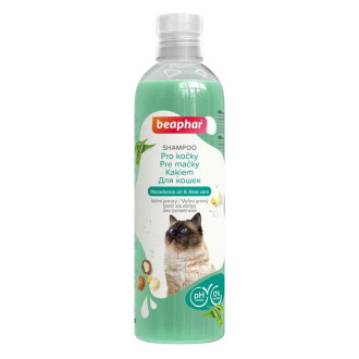 Шампунь Beaphar Shampoo for Cats Macadamia & Aloe Vera з Макадамією та Алое Вера для котів із чутливою шкірою, 250 мл (19963)