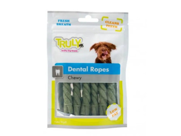Truly Dental Ropes освіжувач дихання, ласощі - канатики для зубів собак, 95 гр