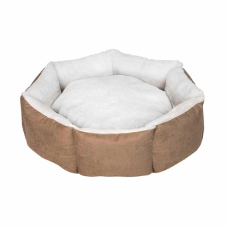 Лежак для тварини MILORD CUPCAKE ,круглий (коричневий/сірий) 98 см, 35кг XL