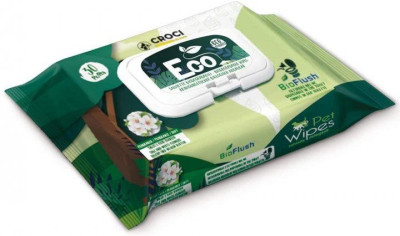 Croci Eco Talc & Flowers серветки гігієнічні з тальком і квітами для котів і собак, 30 серветок (C6052776)