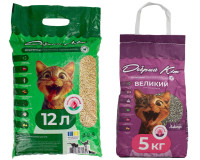 Наповнювачі для котячих туалетів ( різні )