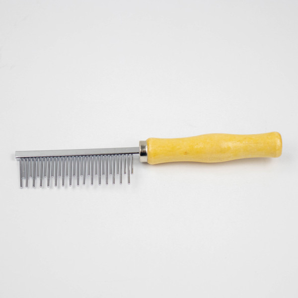 Гребінець дер. для собак, різний зуб "Пухнастики" 2,9*17,5 см