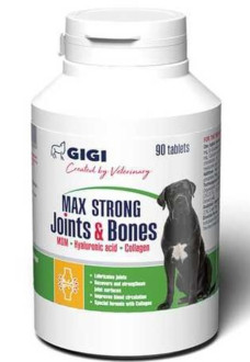 Актівет Gigi MAX Strong Joints & Bones хондропротектор для великих собак, 90 таблеток, 1 таблетка на 12,5 кг