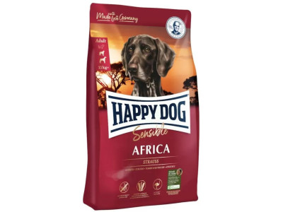 Happy Dog Africa беззлаковий сухий корм із м'ясом страуса та картоплею для собак малих порід, 12,5 кг (3548)