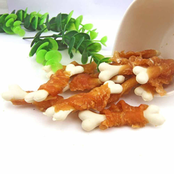 Ласощі "Селянські Смаколики"для собак,кальцієві кісточки з куркою, 7 см, 500г