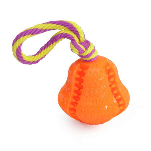 Іграшка для собак CAMON колокольчик з TPR на мотузці для ласощів, 7,5 см