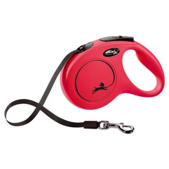 Рулетка FLEXI New Classic M, 5м, до 25кг, стрічка, червона