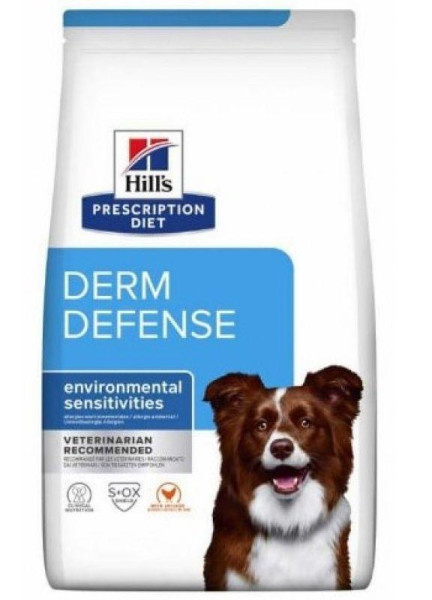 Хілс Hill's PD Canine Derm Defense лікувальний корм для відновлення шкірного бар'єру у собак при атопії, 1,5 кг