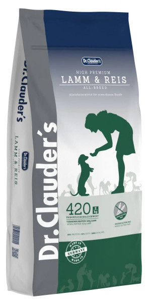 Dr.Clauder's High Premium Lamb &amp; Rice Ягня та Рис, сухий корм для собак усіх порід, 15 кг