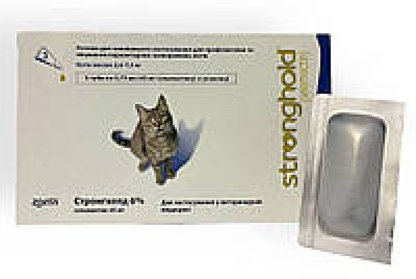 Стронгхолд для кошек от 2,6 до 7,5 кг Stronghold капли на холку от блох и клещей, 1 пипетка