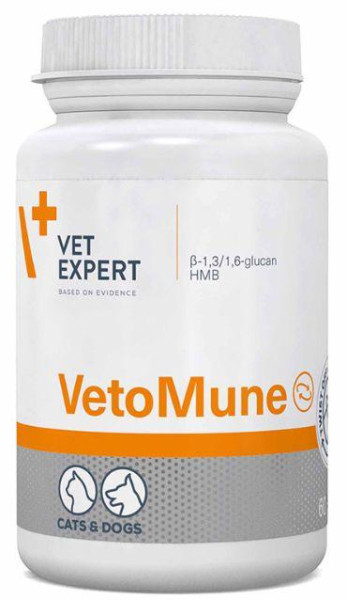 Ветомун Vetomune Vetexpert харчова добавка для підтримки імунітету у собак і кішок, 60 таблеток