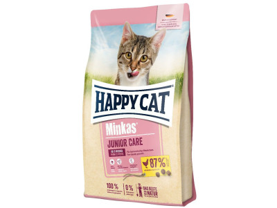 Happy Cat Minkas Junior Care збалансований сухий корм для кошенят-юніорів від 3 до 12 місяців, 1,5 кг (70374)