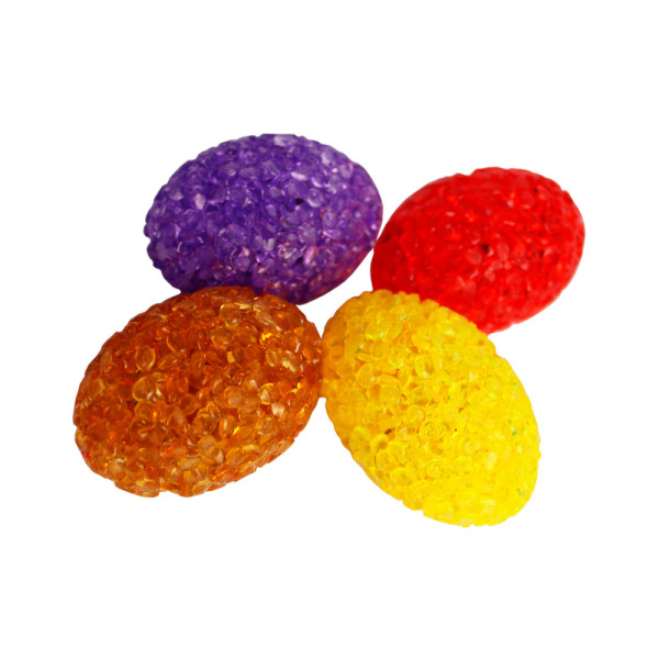 Набiр iгрaшок для котiв ТМ &quot;FOX&quot; яйца глiцериновi 3*4,5см, 4шт (фiолет.,жовт.,червон.,буршт.)