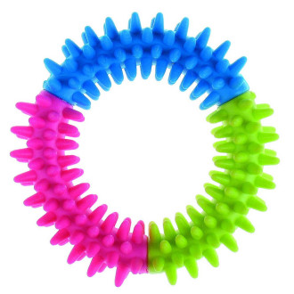 Іграшка для собак TETRAPET Dental Gum, кільце з шипами гумове, 10-11 см