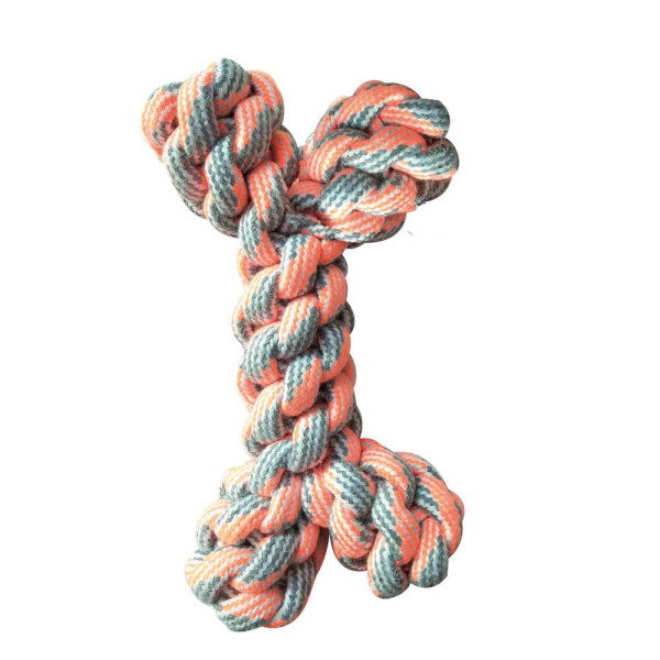 Іграшка для соб. CROCI PASTEL Кісточка, канат бавовняний, помаранчевий, 20см
