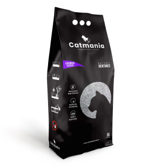 Катманія Лаванда Catmania бентонітовий грудкуючий наповнювач для котячих туалетів, фіолетові гранули, 5 л
