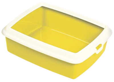 Туалет-лоток Гідра Максі 50*40*16,5 см Hydra Maxi пластиковий з рамкою для великих кішок, колір жовтий