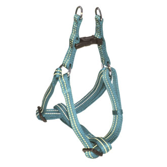 Шлея CROCI SOFT REFLECTIVE, світловідбиваюча, м'яка, блакитна, нейлон, 50-65x2 см