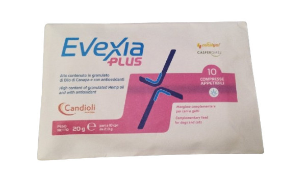 Евексія Плюс Candioli Evexia Plus з конопляною олією в разі хронічних болів у собак і котів, 10 таблеток (блістер) (PAE6359)