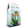 Бентонітовий наповнювач CAT'S WAY алое вера + зелені гранули,  5л