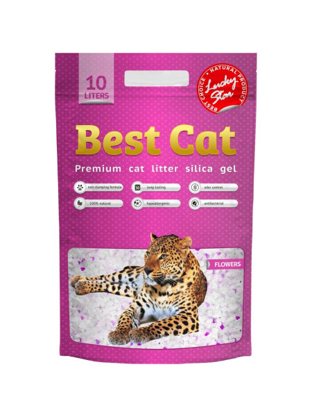 Силікагелевий наповнювач &quot;Best Cat&quot; Pink Flowers 10л/4