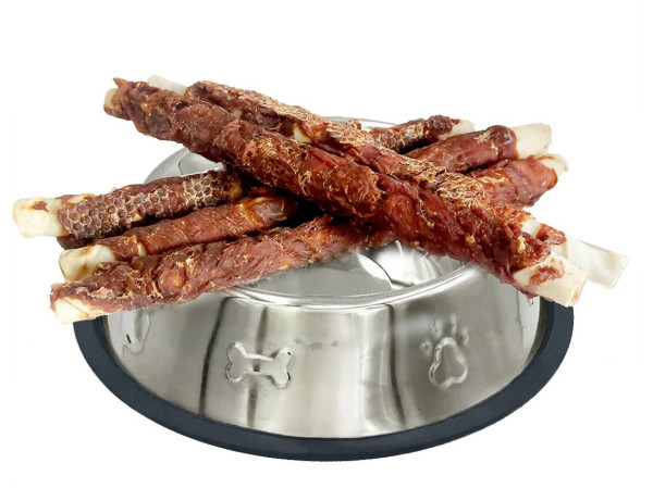 Куряче в'ялене м'ясо на супервеликій кальцінованій паличці 28 см (5 шт), 500г, 20шт/ящ