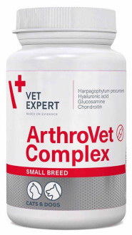 Артровет Комплекс ArthroVet Complex Small Breed/Cat VetExpert для суглобів собак дрібних порід кішок, 60 капсул