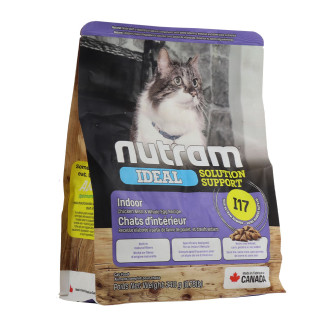 Нутрам I17 Nutram Ideal SS Indoor Cat сухий корм холістик з куркою для котів, які живуть у приміщенні, 340 гр (I17_(340g)