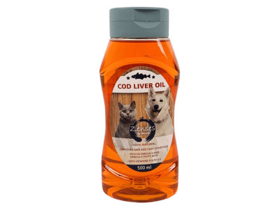 Олія з печінки Тріски Zenses by Nerus Cod Liver Oil для цуценят, кошенят, вагітних котів та собак, 500 мл (09-5351)