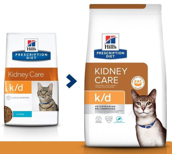 Хілс Hill's PD Feline K/D Kidney Care лікувальний корм для котів при захворюваннях нирок і серця, 400 гр (605989)