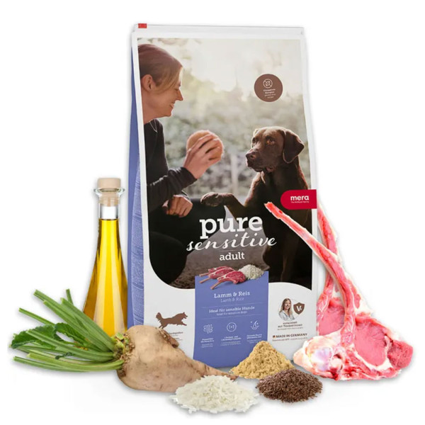 Мера Mera Pure Sensitive Dog Adult Lamm &amp; Reis сухий корм з ягням і рисом для середніх і великих собак, 1 кг (056681 - 6626)