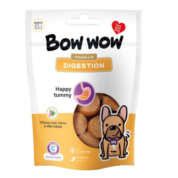 Ласощі  для собак "Bow wow" 60гр, Digestion снеки,для покращення травлення