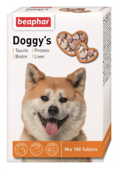 DOGGY'S MIX "BEAPHAR" ДОГГИС МИКС лакомство для собак с таурином-биотином-и протеином, таблетки
