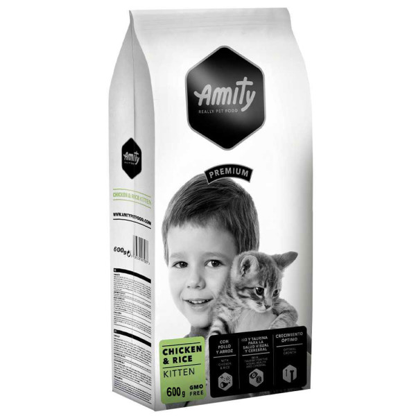 Аміті Amity Kitten Chicken &amp; Rice сухий корм із куркою та рисом для кошенят будь-яких порід, 600 гр
