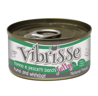Vibrisse Jelly Croci Тунець з корюшкою в желе, консервований вологий корм для дорослих кішок, 70 гр
