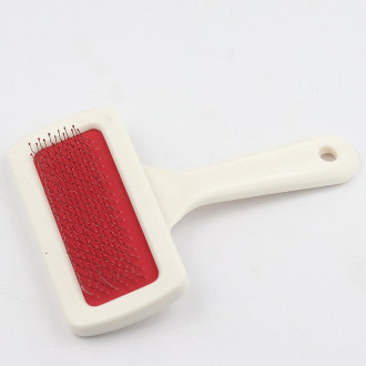 Пуходерка-слікер пласт.з напиленням (біла)"Пухнастики" 9.5*14 см