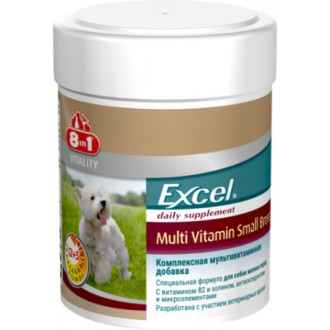 Вітаміни 8в1 Excel Multivitamin Small Breed з мікроелементами антиоксидантами для дрібних собак, 70 таблеток
